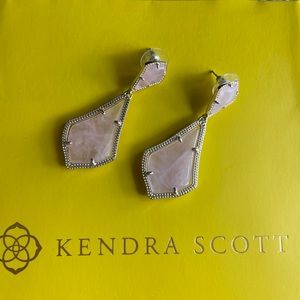 Kendra Scott Alex earrings in Rose Quartz